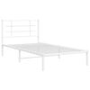 vidaXL Estrutura de cama com cabeceira 100x200 cm metal branco