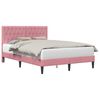 vidaXL Estrutura da Cama com cabeceira Rosa 140 x 200 cm Veludo