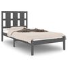 vidaXL Estrutura de cama 100x200 cm pinho maci&ccedil;o cinzento