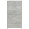 vidaXL Aparador c/ 6 gavetas 50x34x96cm contraplacado cinzento cimento