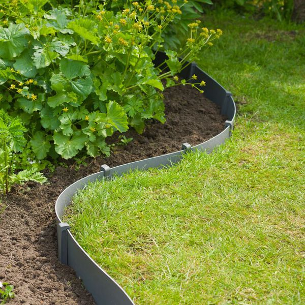 Nature Estacas de enterrar para jardim 10 pcs pequenas cinzento