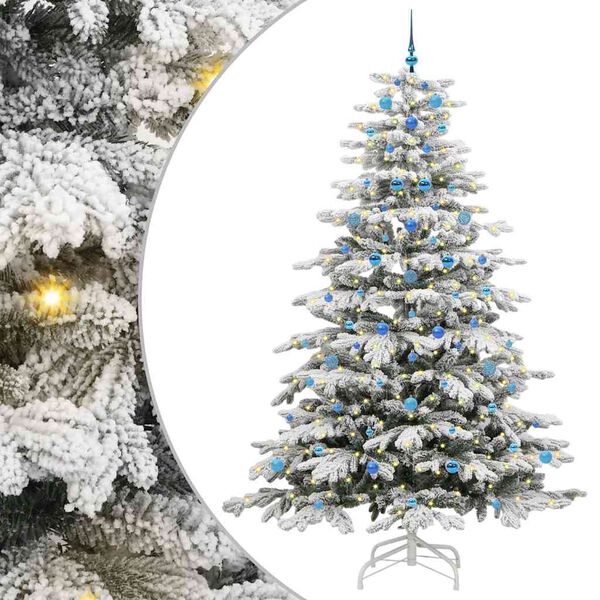 vidaXL &Aacute;rvore de Natal Articulada Artificial Branco 240 cm PE e PVC