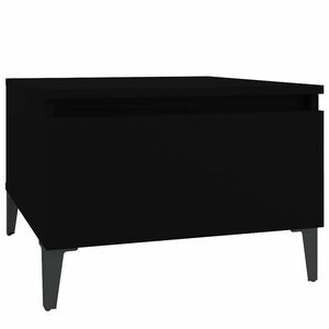 vidaXL Mesa de apoio 50x46x35 cm derivados de madeira preto