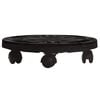 vidaXL Carrinho para plantas com rodas di&acirc;metro 30 cm 170 kg preto