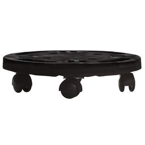 vidaXL Carrinho para plantas com rodas di&acirc;metro 30 cm 170 kg preto