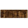 vidaXL M&oacute;vel de parede p/ TV c/luzes LED 135x31x39,5cm carvalho fumado
