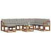 vidaXL Conjunto de Sof&aacute;s para Exterior 9 pcs Cinza Natural e Claro
