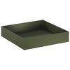 vidaXL Vaso de Jardim Verde-Azeitona 100 x 100 x 20 cm