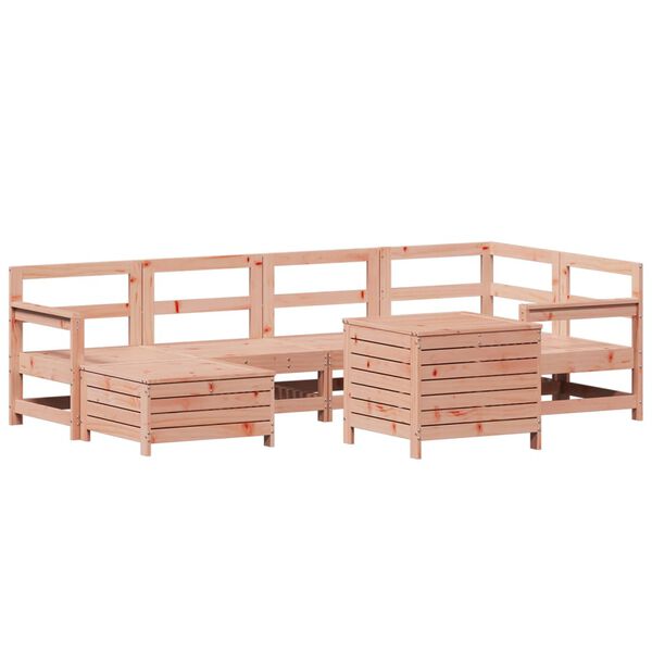 vidaXL 7 pcs conjunto sof&aacute;s jardim madeira abeto-de-douglas