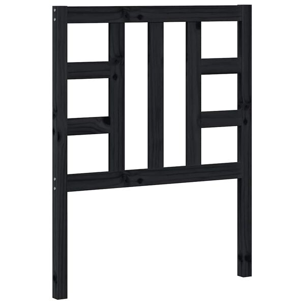 vidaXL Cabeceira de cama 81x4x100 cm pinho maci&ccedil;o preto