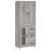 vidaXL Arm&aacute;rio alto 69,5x34x180 cm derivados de madeira sonoma cinza
