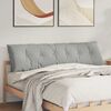 vidaXL Travesseiro para Costas Cinzento-claro 180 x 50 cm