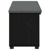 vidaXL Banco de Hall com almofada Carvalho Preto 100 x 38 x 46 cm
