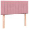 vidaXL Cama com molas/colch&atilde;o rosa 90x210 cm veludo