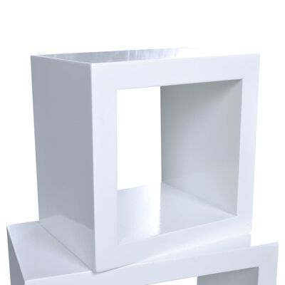 240347 Conjunto de 3 prateleiras em forma de cubo branco