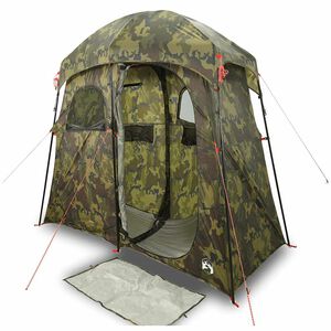 vidaXL Tenda para duche para 2 pessoas imperme&aacute;vel camuflagem