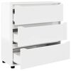 vidaXL Arm&aacute;rio de arruma&ccedil;&atilde;o Branco Brilhante 80 x 31 x 81 cm
