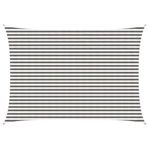 vidaXL Vela de Sombra 3 x 6 m HDPE Retangular Cinza Claro e Branco