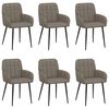 vidaXL Cadeiras de Jantar 6 pcs Couro Sint&eacute;tico Cinzento