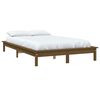 vidaXL Estrutura de cama 200x200 cm pinho maci&ccedil;o castanho mel