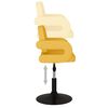 vidaXL Cadeira de jantar girat&oacute;ria tecido amarelo mostarda