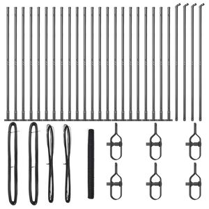 vidaXL Poste de Cerca Cinzento