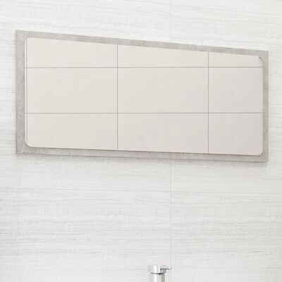 vidaXL Espelho de casa de banho 80x1,5x37 cm contrapl. cinza cimento