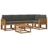 vidaXL Conjunto de Sof&aacute;s para Exterior 6 pcs Natural e Antracite