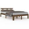 vidaXL Estrutura de cama 140x200 cm madeira maci&ccedil;a castanho mel