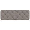 vidaXL Almofad&atilde;o de cabeceira 120 cm tecido cinzento-acastanhado