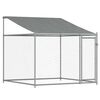 vidaXL Jaula para c&atilde;o com telhado/portas 8x2x2 m a&ccedil;o galvanizado cinza