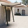 vidaXL Toldo retr&aacute;til manual com postes 3,5x2,5 m cor creme