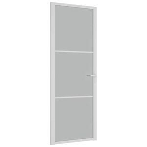 vidaXL Porta de interior 76x201,5 cm vidro fosco e alum&iacute;nio branco