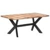vidaXL Mesa de jantar 180x90x75 cm madeira maci&ccedil;a c/ acabamento a mel
