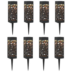 vidaXL Luzes Solares para Exterior com Pino de Aterragem 8 pcs 29 cm