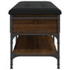 vidaXL Banco sapateira 102x42x45cm derivados madeira carvalho castanho