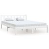 vidaXL Estrutura de cama 120x200 cm pinho maci&ccedil;o branco