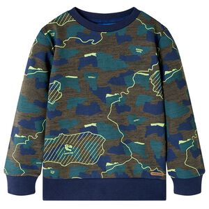 vidaXL Sweatshirt para crian&ccedil;a caqui-escuro mesclado 128