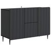 vidaXL Buffet com gaveta Preto 89 x 34,5 x 62 cm Derivados de Madeira