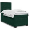 vidaXL Cama com molas/colch&atilde;o 90x190 cm veludo verde-escuro