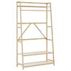 vidaXL Roupeiro com prateleiras 110x40x180 cm bambu