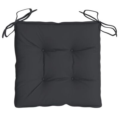 vidaXL Almofadões de cadeira 4 pcs 50x50x7 cm tecido oxford preto