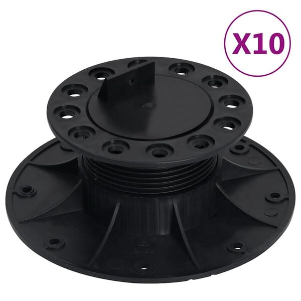 vidaXL P&eacute;s ajust&aacute;veis para pavimento 10 pcs 60-88 mm