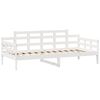 vidaXL Sof&aacute;-cama c/ gavetas 90x190 cm madeira de pinho maci&ccedil;a branco