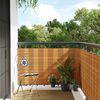 vidaXL Tela de varanda 400x90 cm vime PE castanho-claro