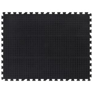 vidaXL Ladrilho de borracha 12 mm 90x120 cm preto