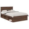 vidaXL Estrutura da Cama com cabeceira Carvalho Marrom 120 x 190 cm