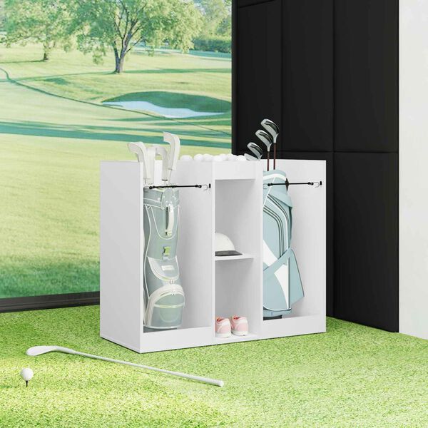 vidaXL Arm&aacute;rio de Golfe Liso Branco 102 x 45 x 85,5 cm