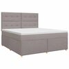 vidaXL Cama box spring com colch&atilde;o Cinzento-acastanhado 160 x 200 cm