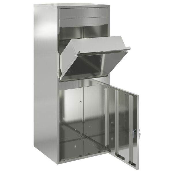 vidaXL Caixa para entrega de pacotes com porta Preto 41 x 38 x 103 cm